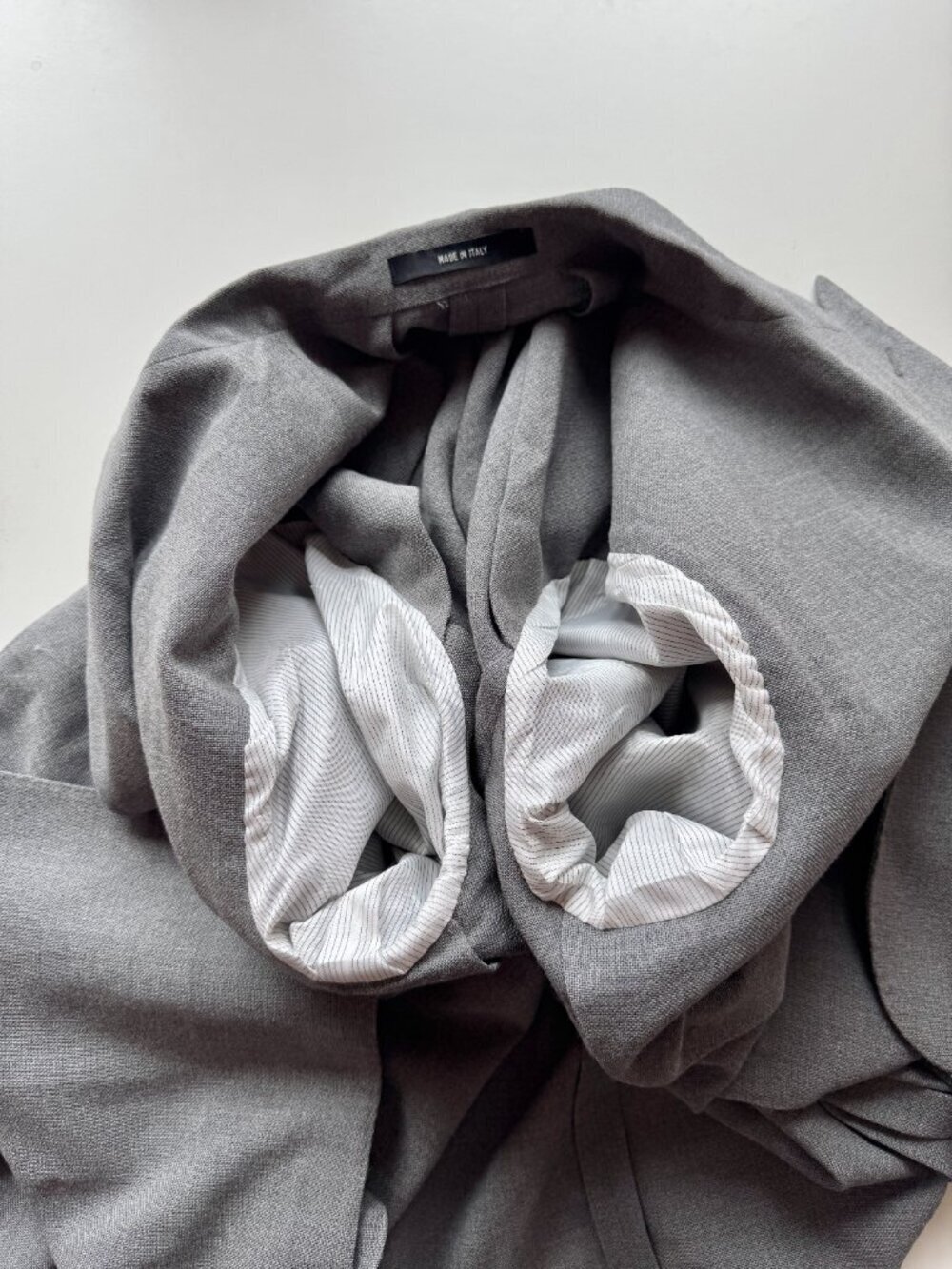 TODD SNYDER Charcoal Grey Italian Wool Hopsack Peak Lapel Sport Coat, Size 44R - Picture 10 of 15